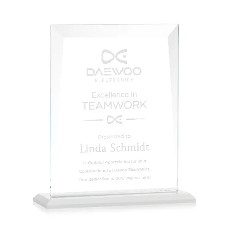 Sullivan Starfire Crystal Award - Deep Etch #7