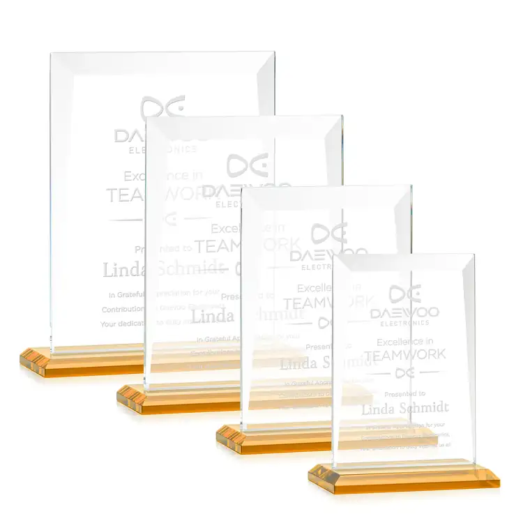 Sullivan Starfire Crystal Award - Deep Etch
