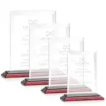 Trophée Sullivan en cristal Starfire sur socle en bois de rose - Gravure