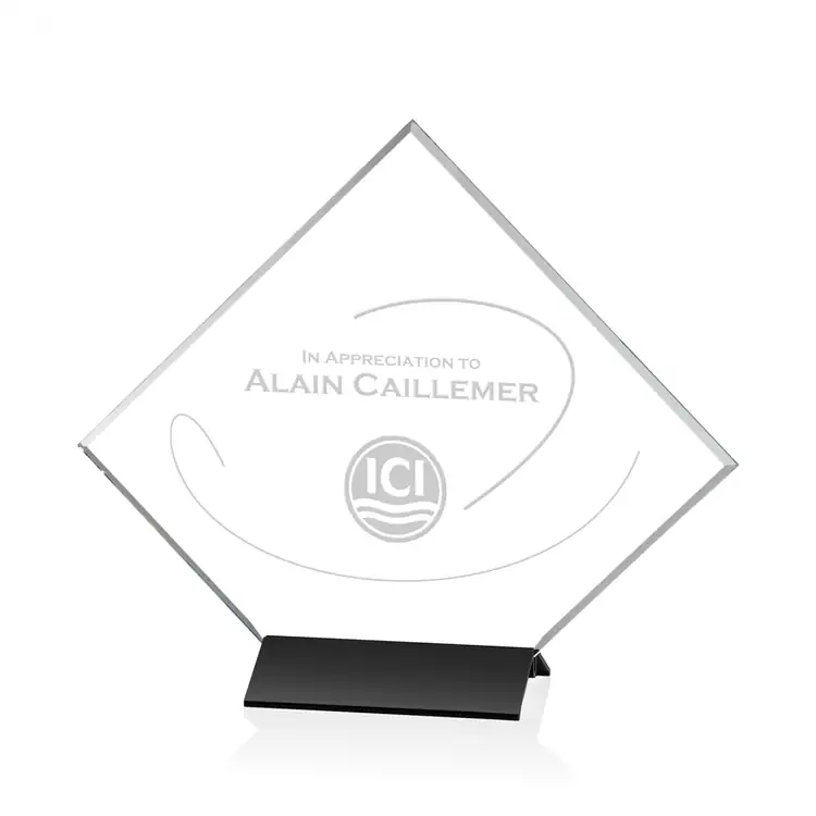 Swale Starfire Crystal Award on Satin Black Base #2