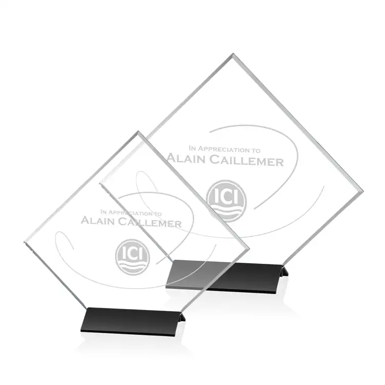 Swale Starfire Crystal Award on Satin Black Base