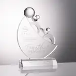Trophée Teamwork en cristal optique