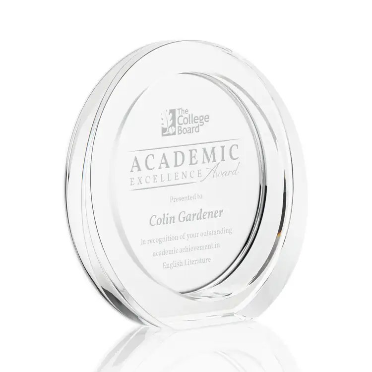 Templeton Freestanding Optical Crystal Award - Deep Etch #5
