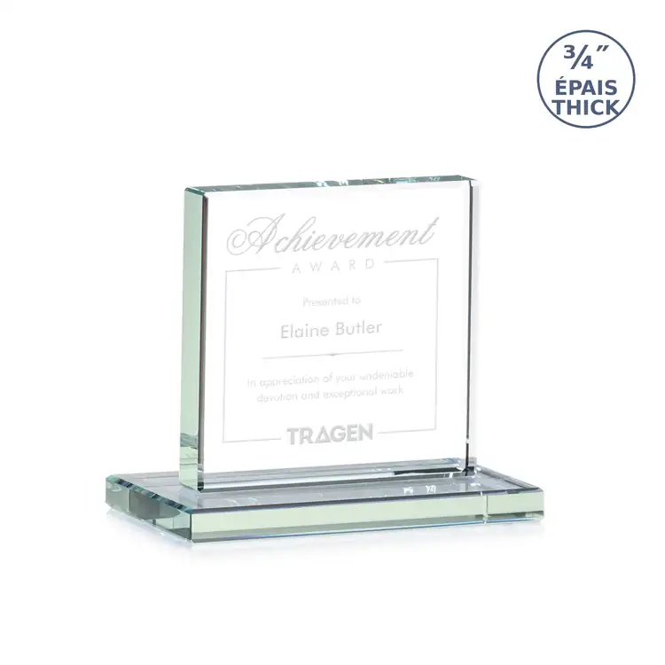 Terra Jade Crystal Award - Deep Etch #2
