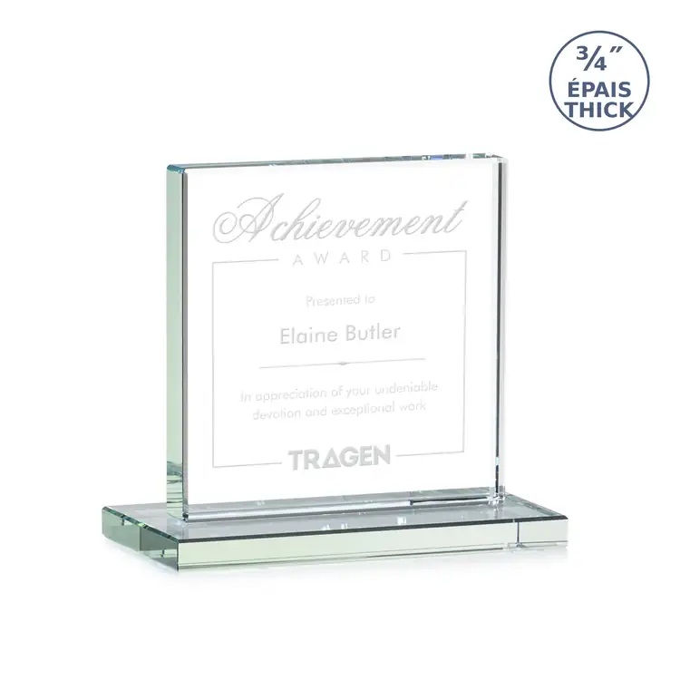 Terra Jade Crystal Award - Deep Etch #3
