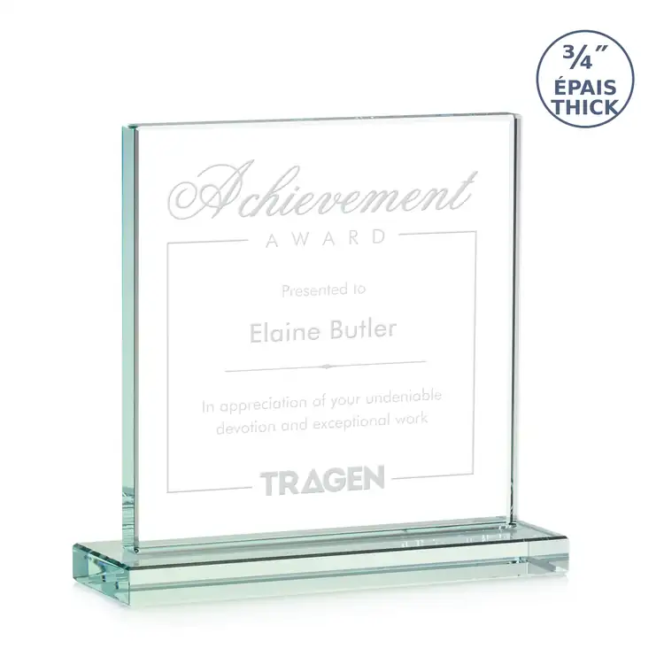 Terra Jade Crystal Award - Deep Etch #5