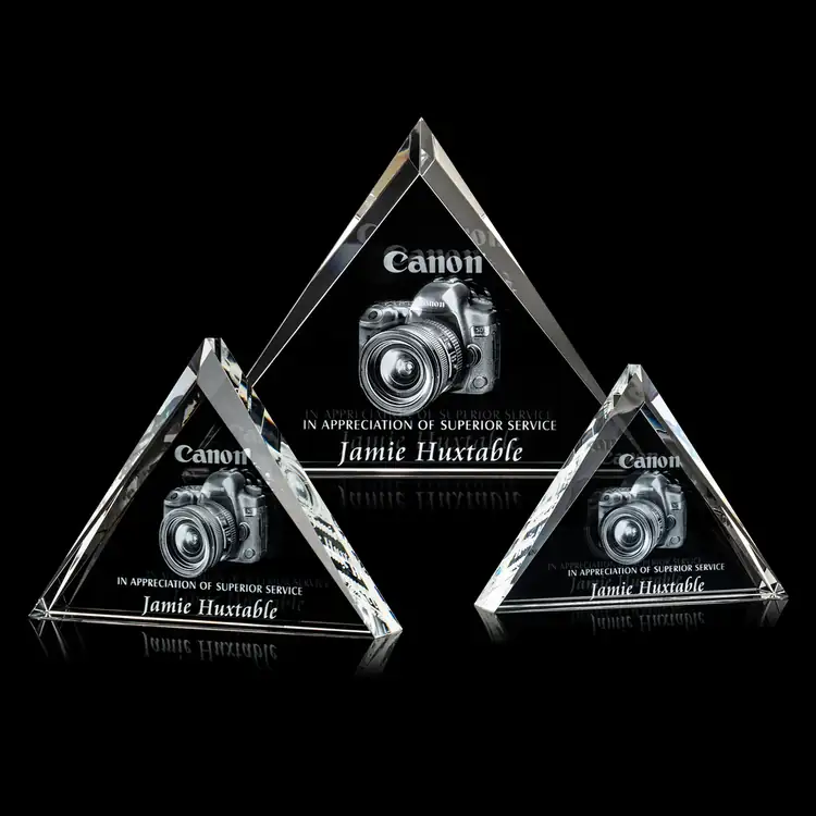 Tideswell Optical Crystal Award - 3D Engraving