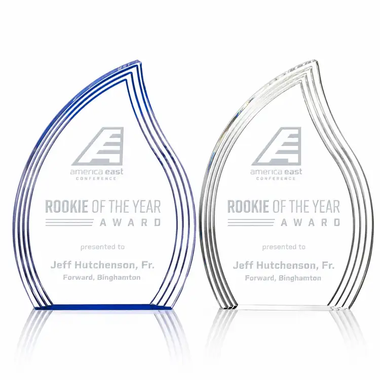 Tidworth Right Flame Acrylic Award - Laser Engraved
