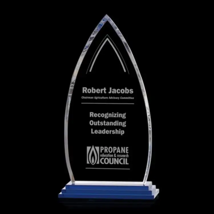 Tomasa Starfire Crystal Award - Deep Etch