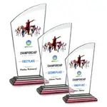 Trophée Tomkins en cristal Starfire sur socle en bois de rose - Multicolore