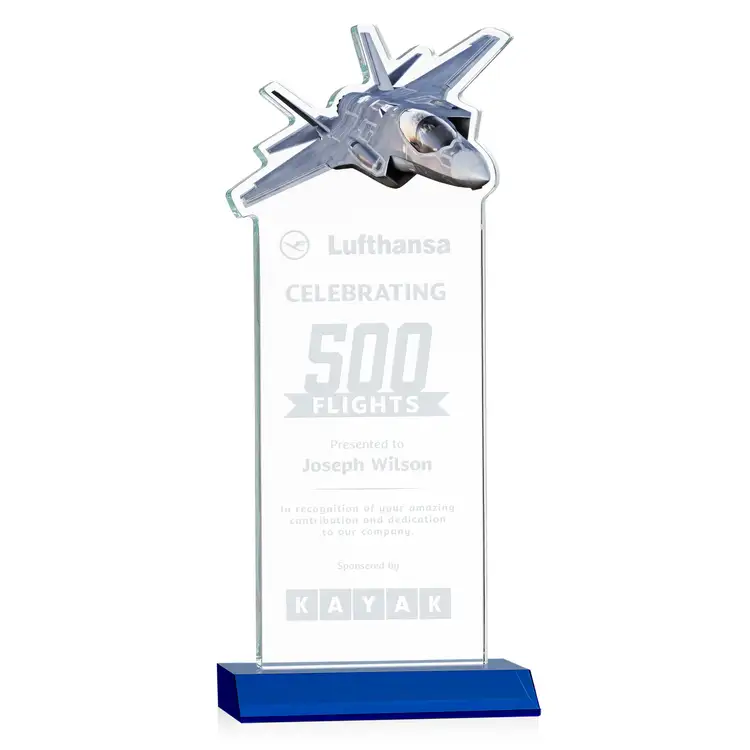 Top Gun Award - Starfire Crystal - Engraved #6