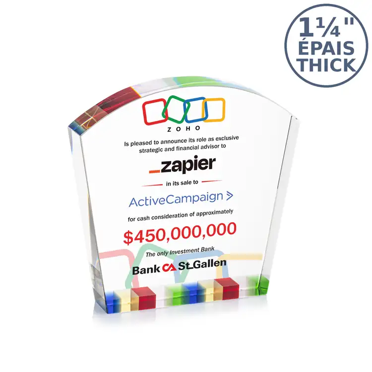 Trophée Topeka en cristal optique - Multicolore #2