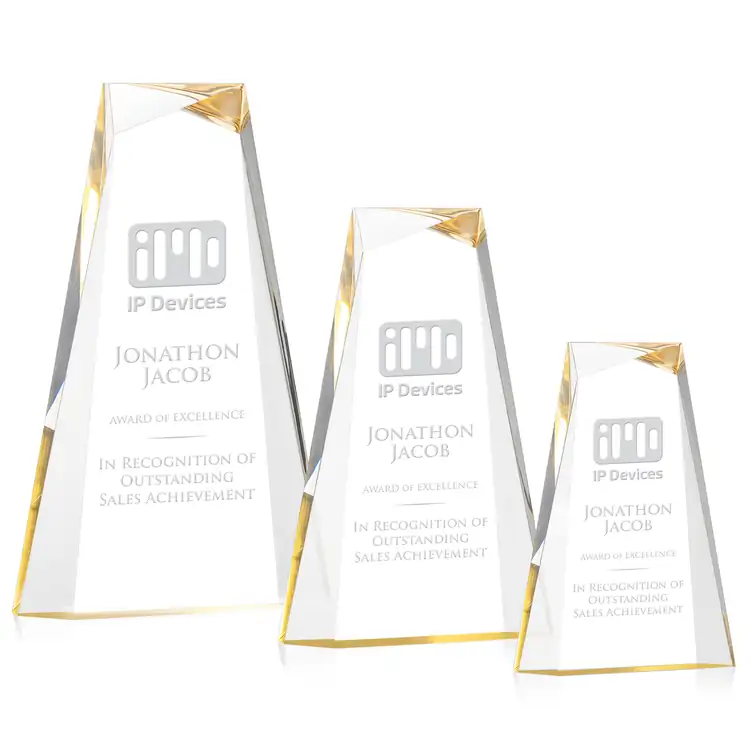 Tyneside Acrylic Award - Tower - Laser Engraving