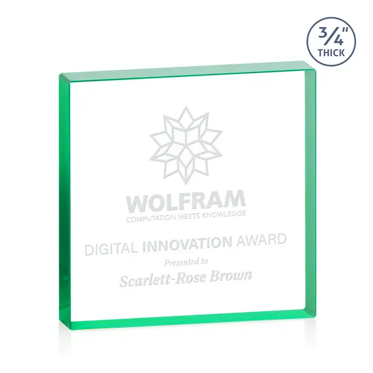 Upton Square Award - Starfire Crystal - Engraved #3