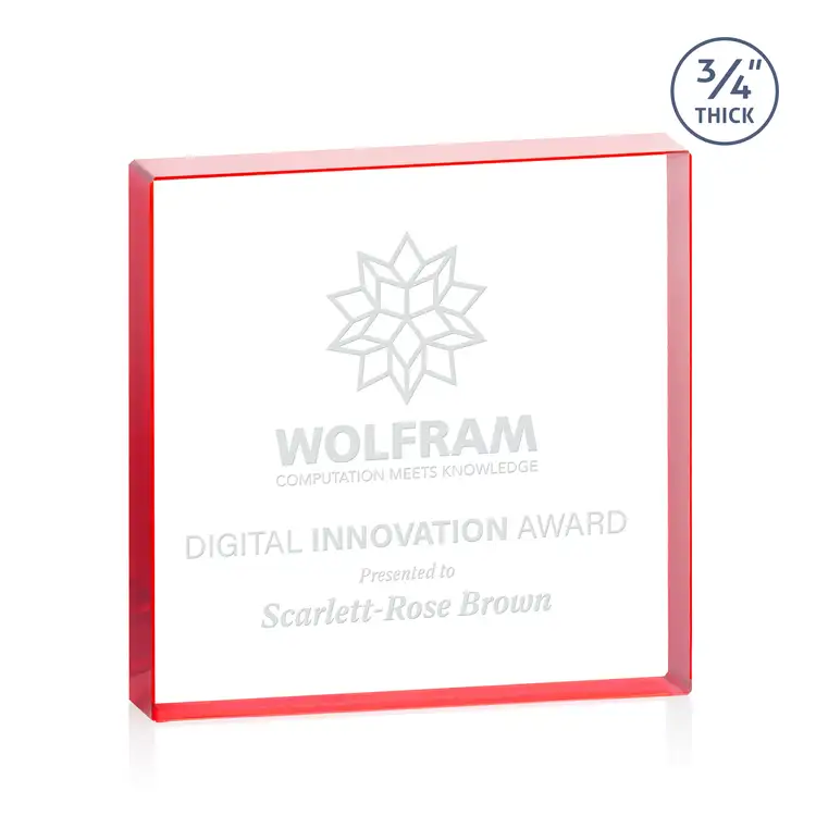 Upton Square Award - Starfire Crystal - Engraved #5