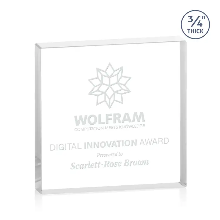 Upton Square Award - Starfire Crystal - Engraved #6