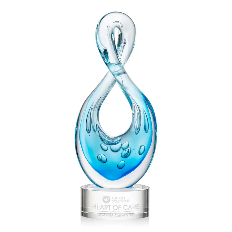 Utopia Art Glass Award on Marvel Base - Clear - Deep Etch #2