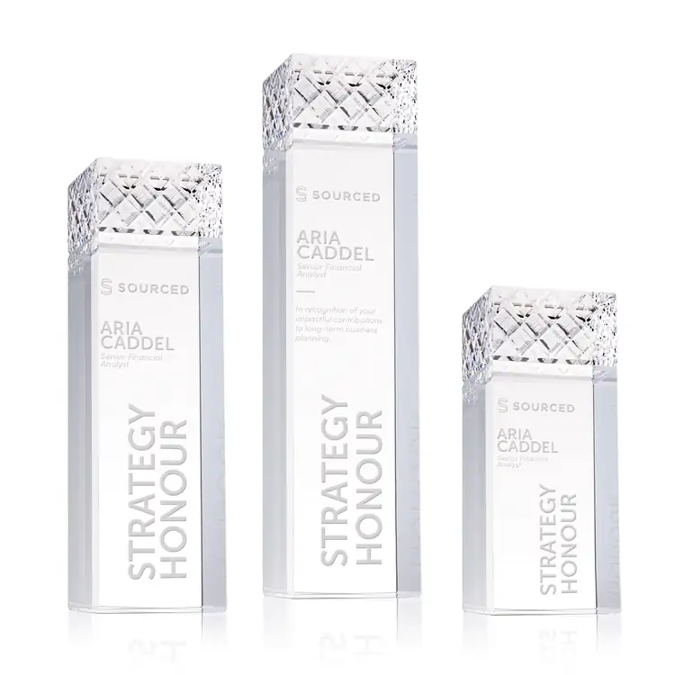 Trophée Velson en cristal optique