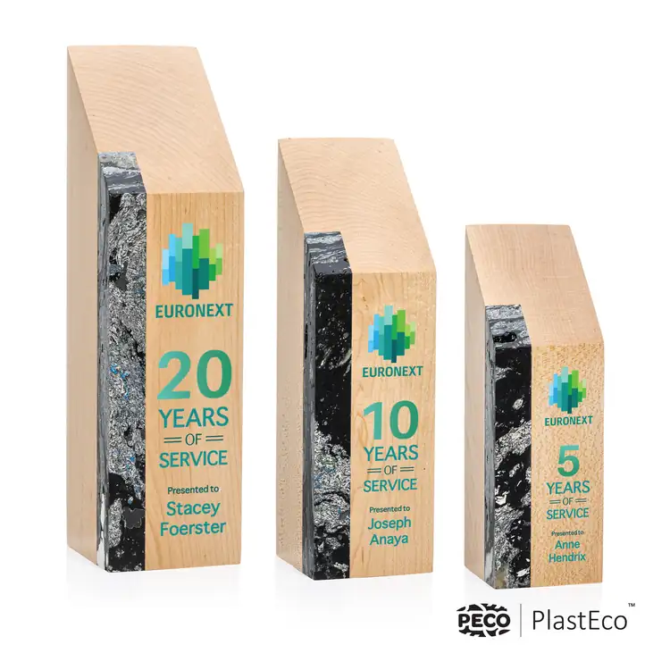 Verde PlastEco Wood and Charcoal Recycled Plastic Award - Multicolor