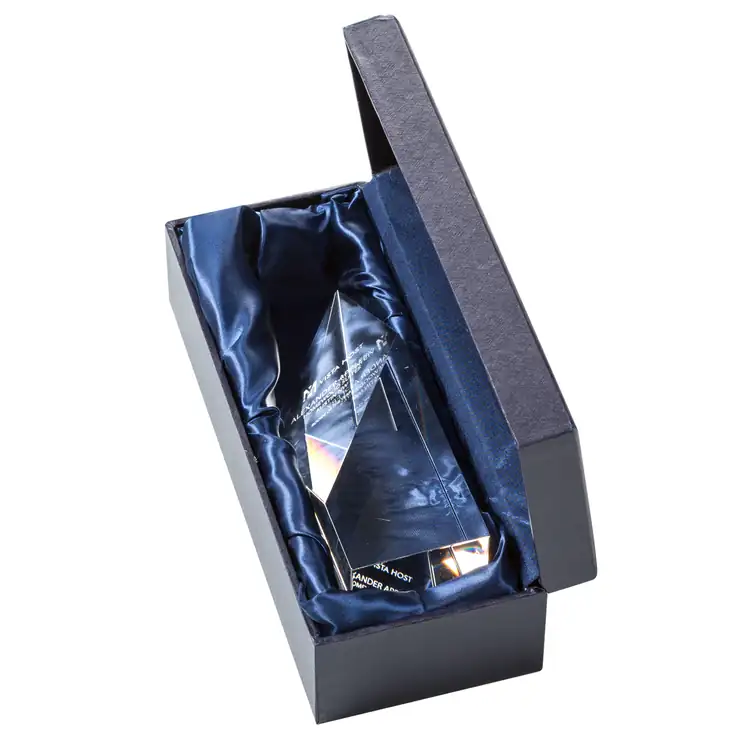 Vertex Optical Crystal Award with Diamond-Shaped Face - Multicolor #9