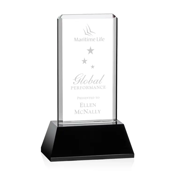 Trophée Vestige sur socle noir en cristal optique #2