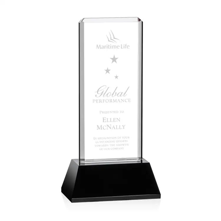 Trophée Vestige sur socle noir en cristal optique #3