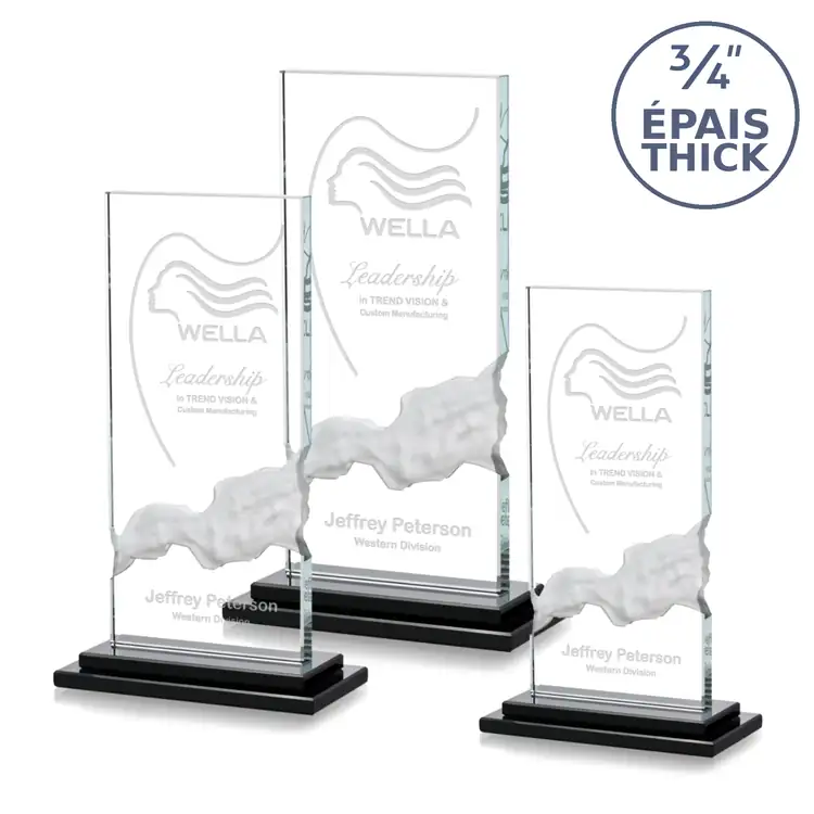 Trophée Viceroy en cristal Starfire à cascade sculptée