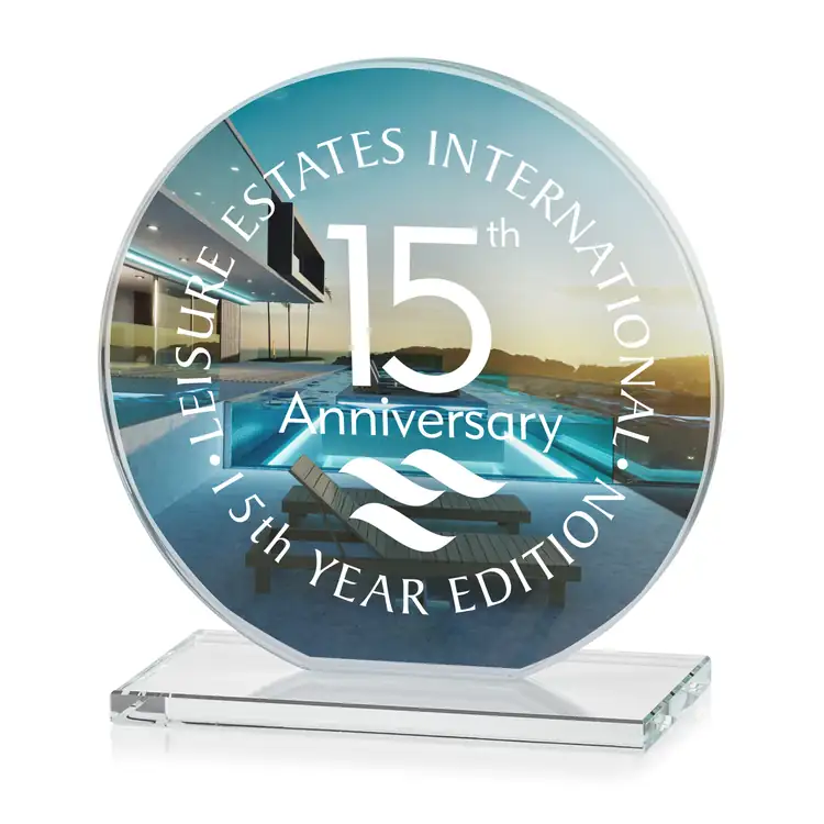 Victoria Starfire Crystal Award - Disc - Multicolor #2