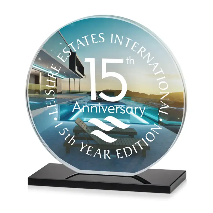 Victoria Starfire Crystal Award - Disc - Multicolor #5