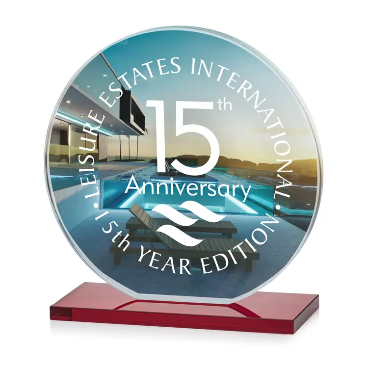 Victoria Starfire Crystal Award - Disc - Multicolor #7