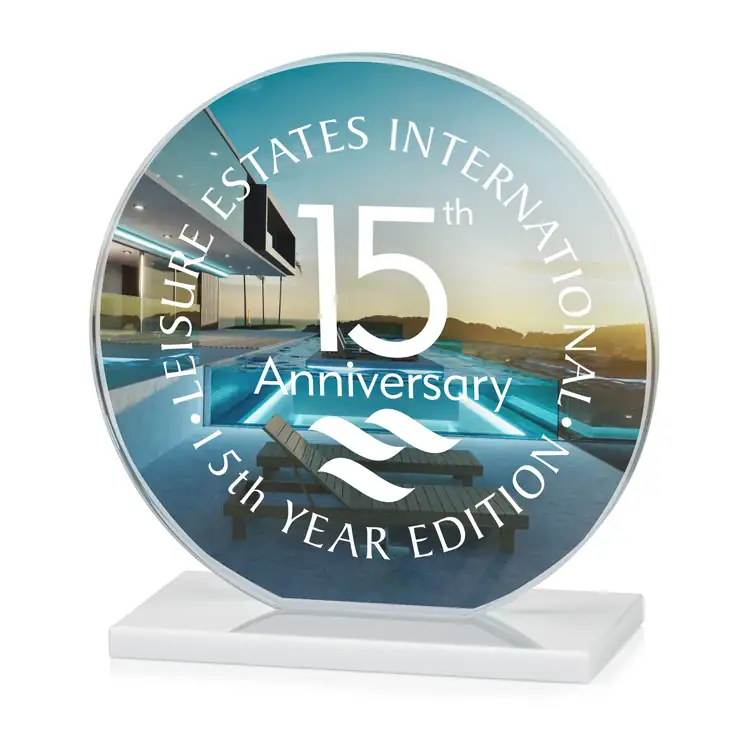 Victoria Starfire Crystal Award - Disc - Multicolor #8