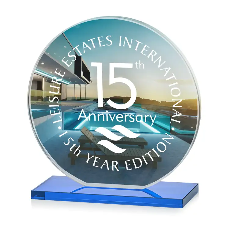 Victoria Starfire Crystal Award - Disc - Multicolor #9