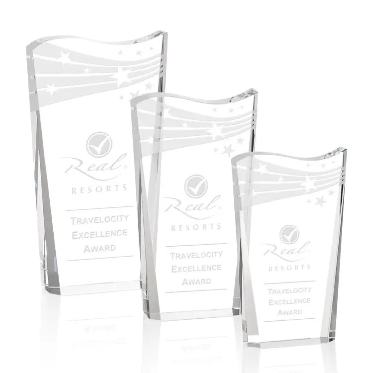 Violetta Optical Crystal Award - Deep Etch