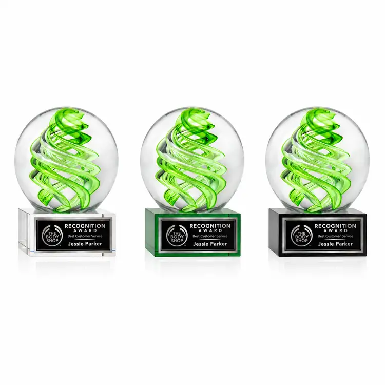 Vortex Award on Hancock Base - Laser Engraving