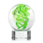 Trophée Vortex sur socle Paragon en verre - Gravure