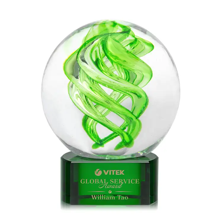 Vortex Award on Paragon Base - Glass - Engraved and Colorfill #2