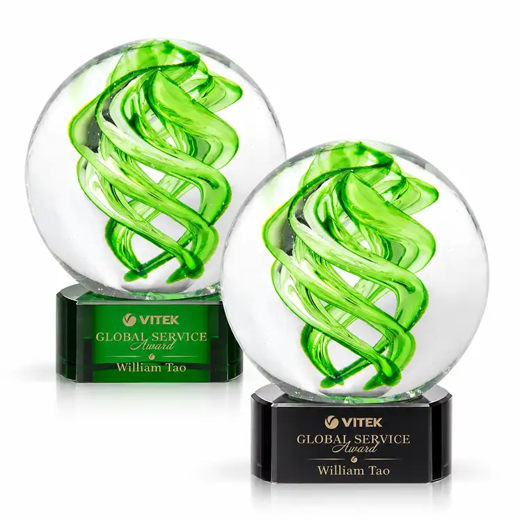 Vortex Award on Paragon Base - Glass - Engraved and Colorfill