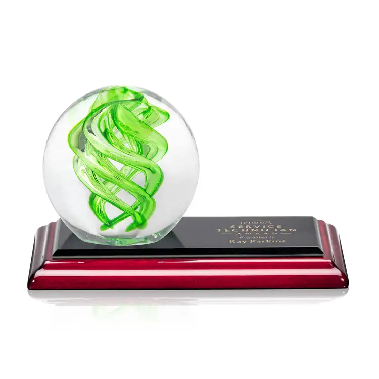 Vortex Award on Rosewood Base - Deep Etch & Imprint #3