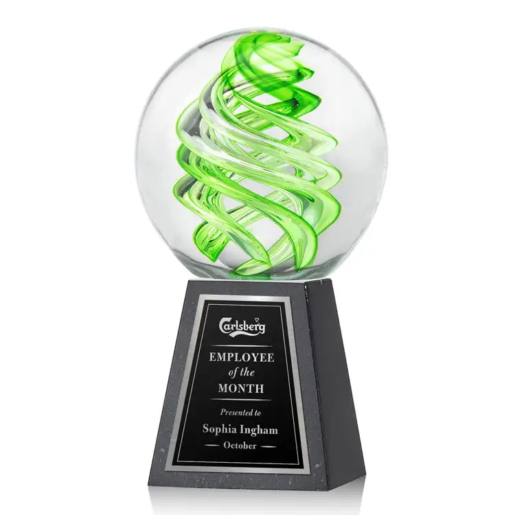 Vortex Award on Tall Marble Base - Laser Engraving #4