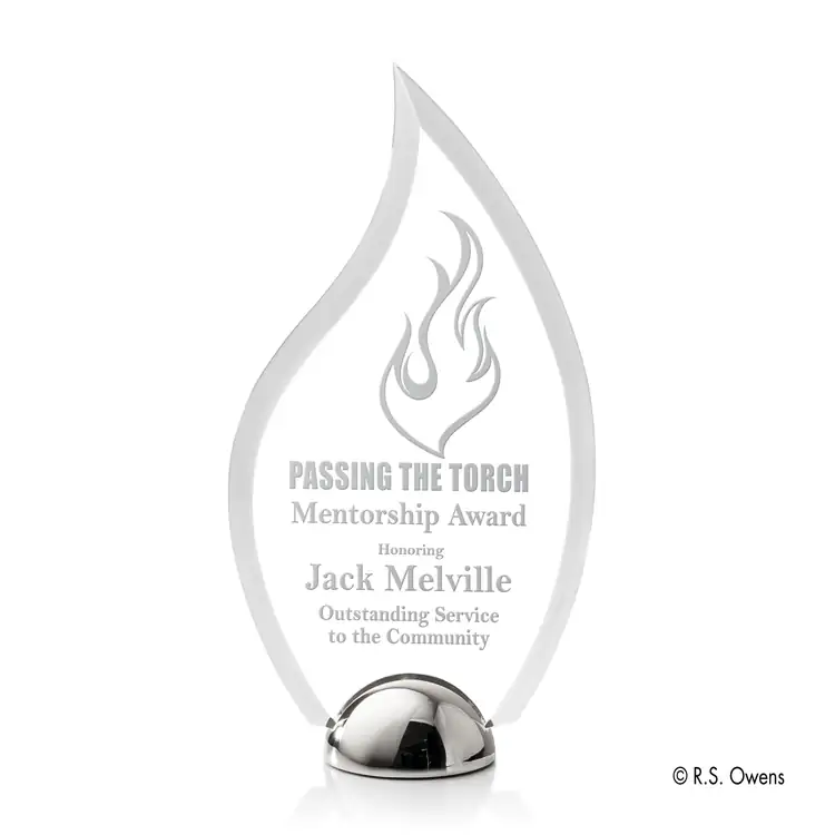 R.S. Owens Vulcan Hemisphere Acrylic Award - Laser Engraved #4