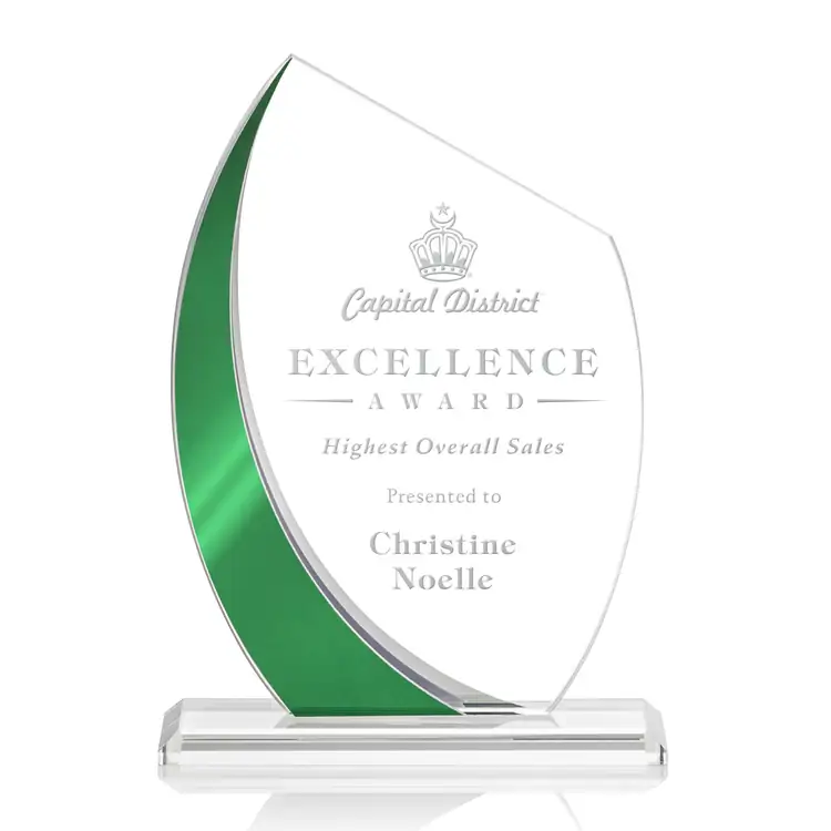 Wadebridge Starfire Crystal Award - Deep Etch #2