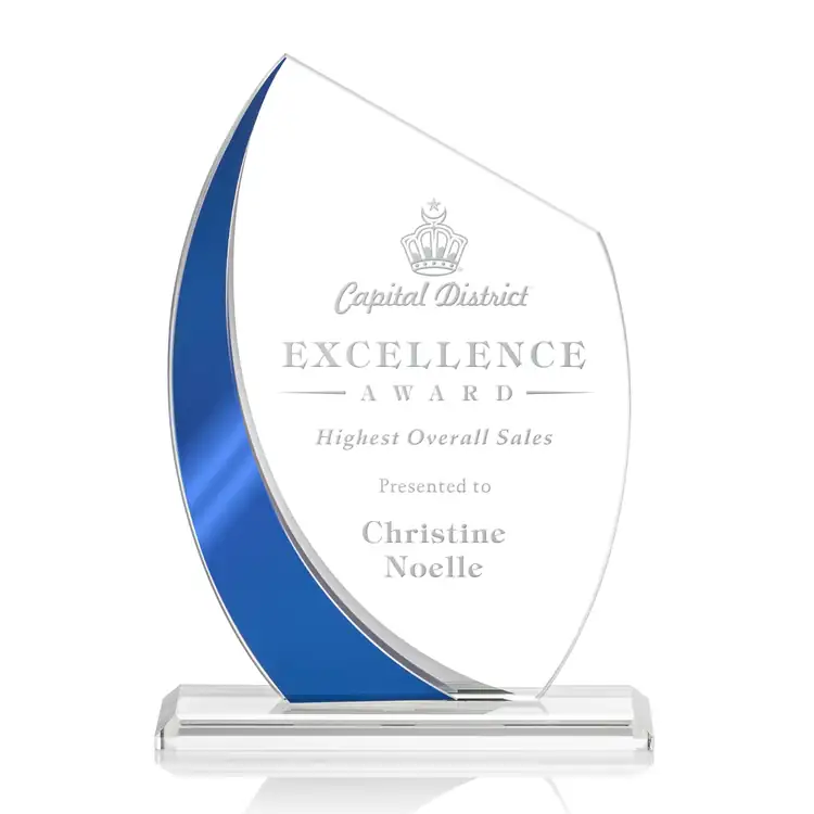 Wadebridge Starfire Crystal Award - Deep Etch #3