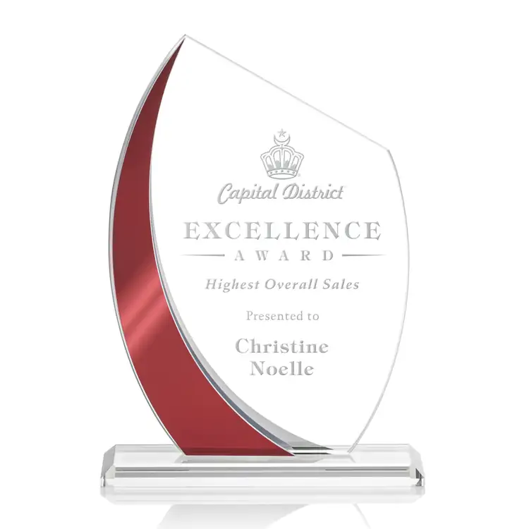 Wadebridge Starfire Crystal Award - Deep Etch #4