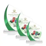 Trophée Wadebridge en cristal Starfire - Multicolore