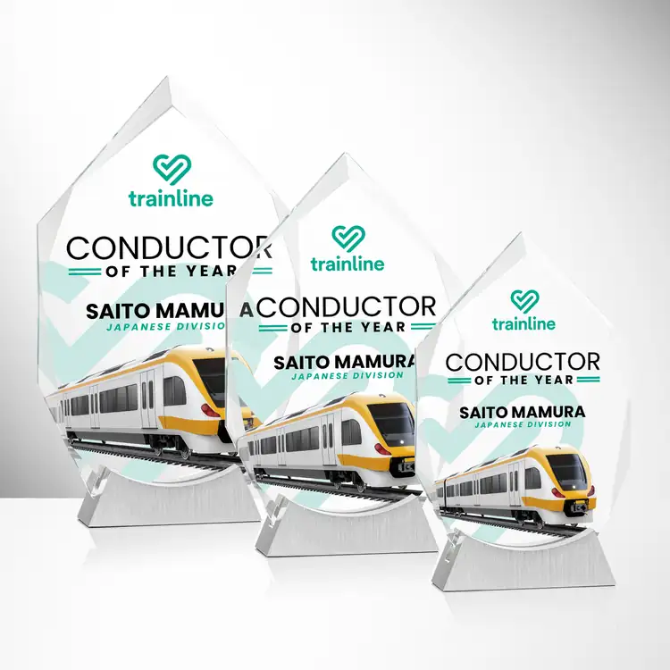 Westmore Starfire Crystal Award on Aluminum Base - Multicolor