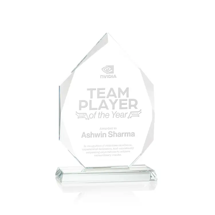 Weston Starfire Crystal Award - Deep Etch #2