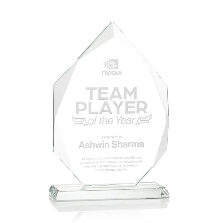 Weston Starfire Crystal Award - Deep Etch #3