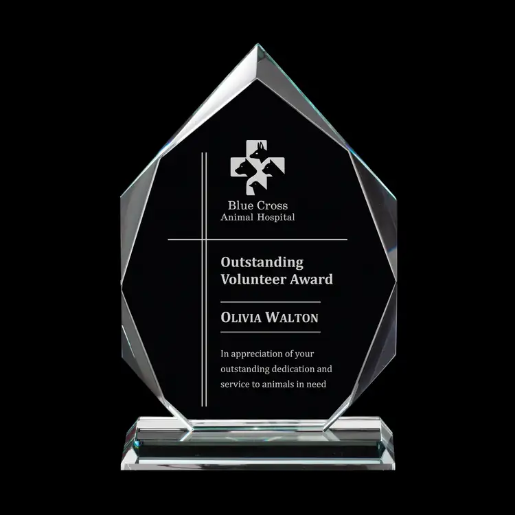 Weston Starfire Crystal Award - Deep Etch #5