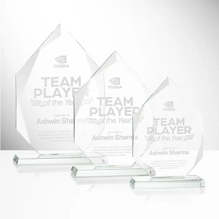 Weston Starfire Crystal Award - Deep Etch