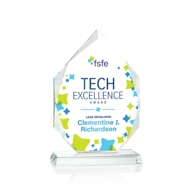 Weston Starfire Crystal Award - Multicolor #2